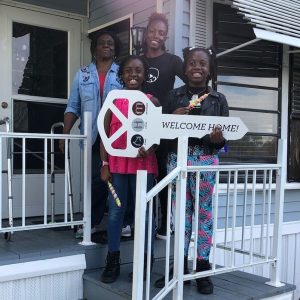 Family receiving housing support